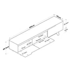 Έπιπλο τηλεόρασης Kasandra μπεζ μαρμάρου-sonoma 180x35x48.5εκ