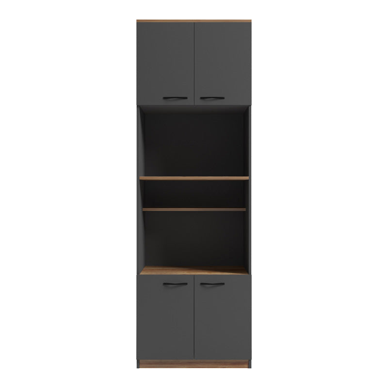 Ντουλάπα κουζίνας Rowan σε ανθρακί-oak απόχρωση 60x42x182εκ