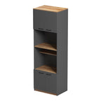 Ντουλάπα κουζίνας Rowan σε ανθρακί-oak απόχρωση 60x42x182εκ