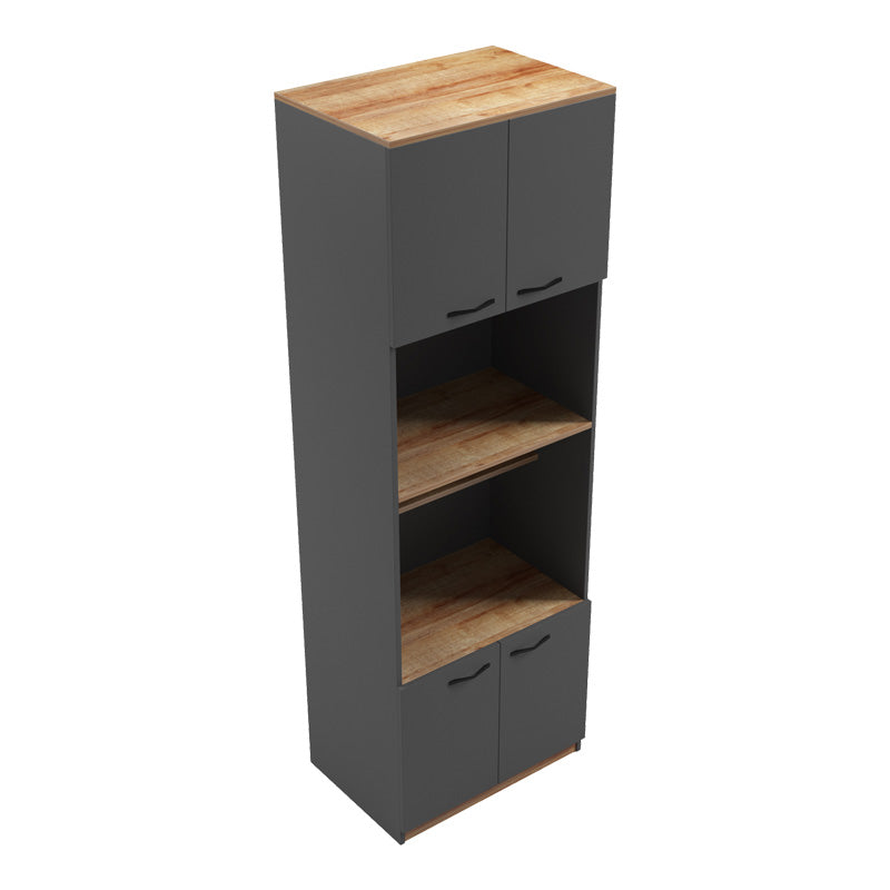 Ντουλάπα κουζίνας Rowan σε ανθρακί-oak απόχρωση 60x42x182εκ