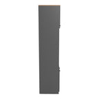 Ντουλάπα κουζίνας Rowan σε ανθρακί-oak απόχρωση 60x42x182εκ