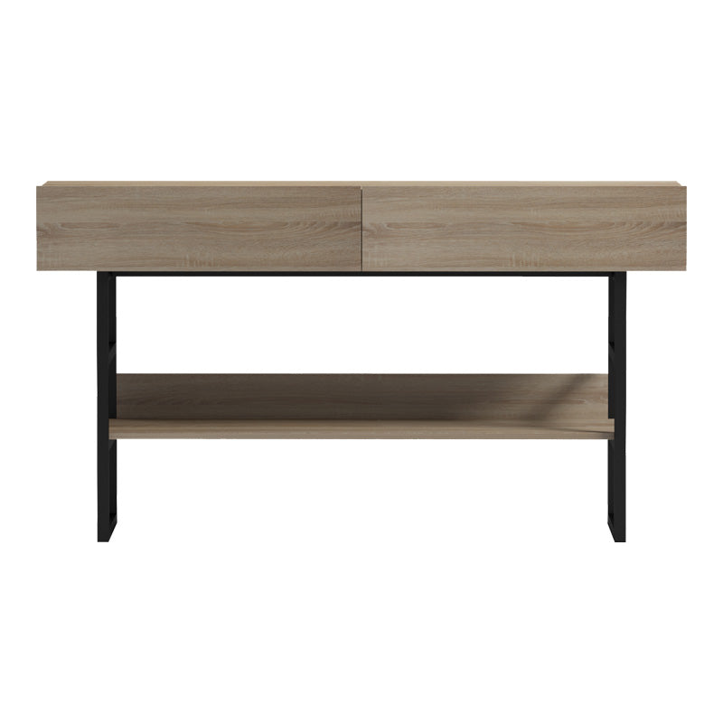 Κονσόλα Vien σε sonoma-μαύρη απόχρωση 139x43x75.5εκ