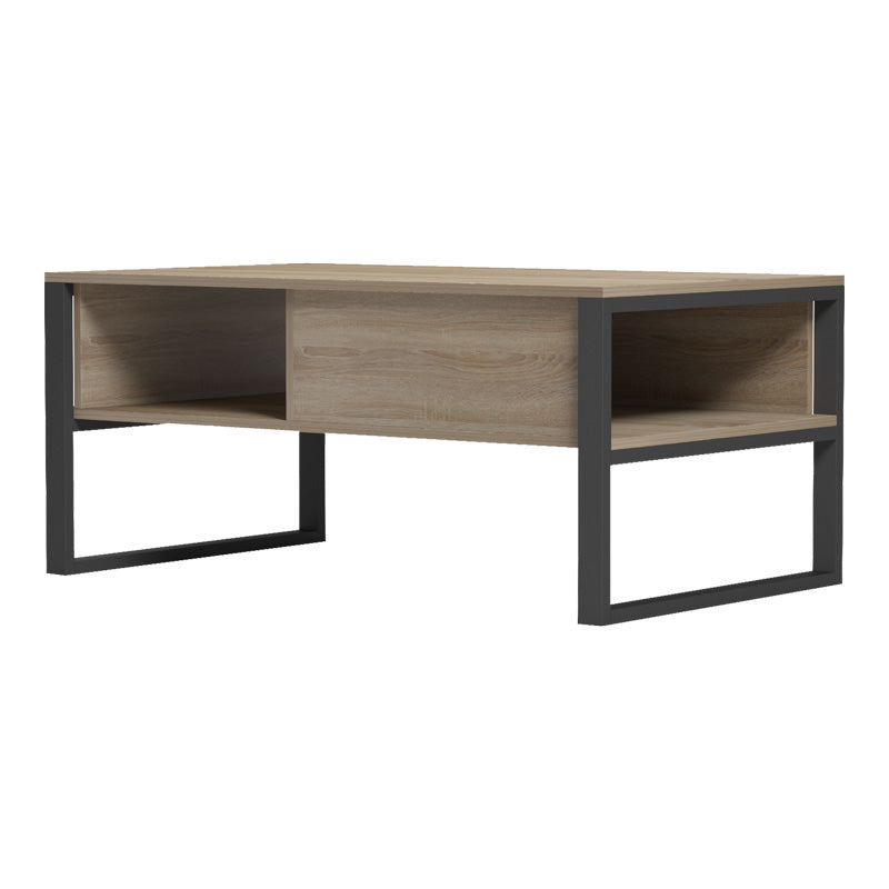 Τραπέζι σαλονιού Bendon σε sonoma-μαύρη απόχρωση 100x60x44.5εκ