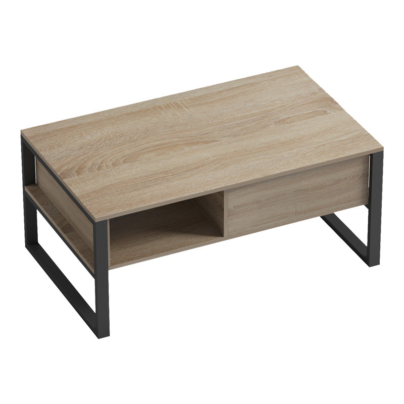 Τραπέζι σαλονιού Bendon σε sonoma-μαύρη απόχρωση 100x60x44.5εκ