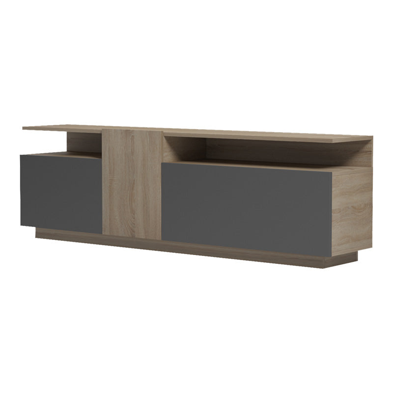 Έπιπλο τηλεόρασης Vendora σε sonoma-ανθρακί απόχρωση 150x29.5x46.3εκ