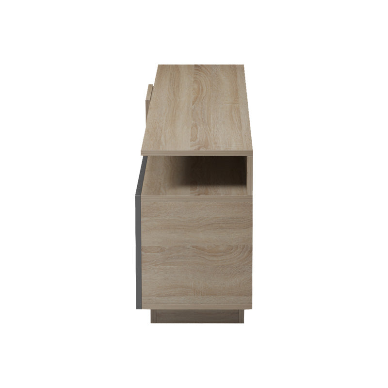 Έπιπλο τηλεόρασης Vendora σε sonoma-ανθρακί απόχρωση 150x29.5x46.3εκ