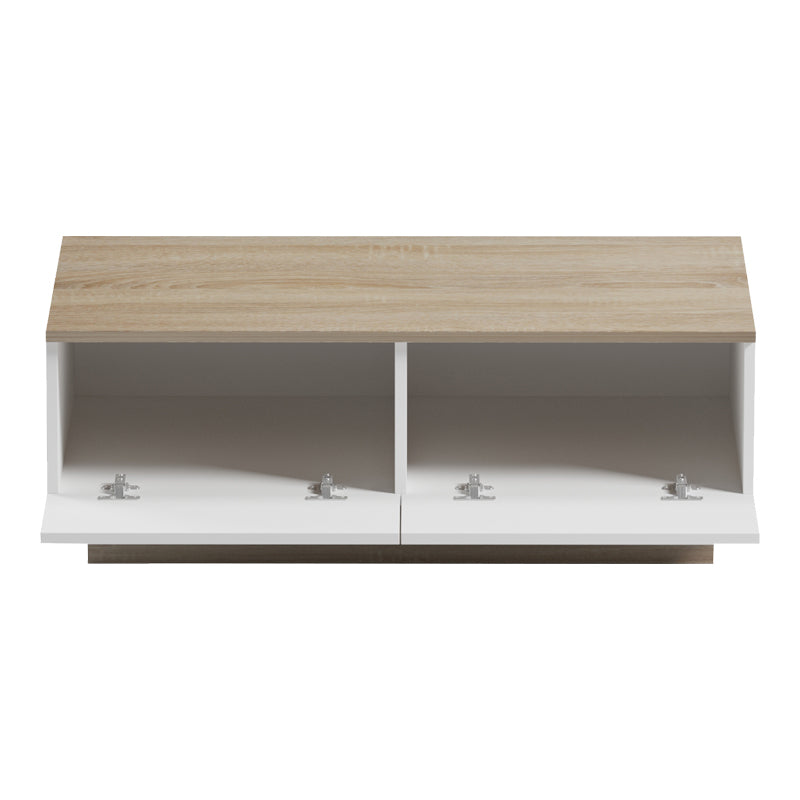 Τραπέζι σαλονιού Winey σε sonoma-λευκή απόχρωση 90x60x31.5εκ