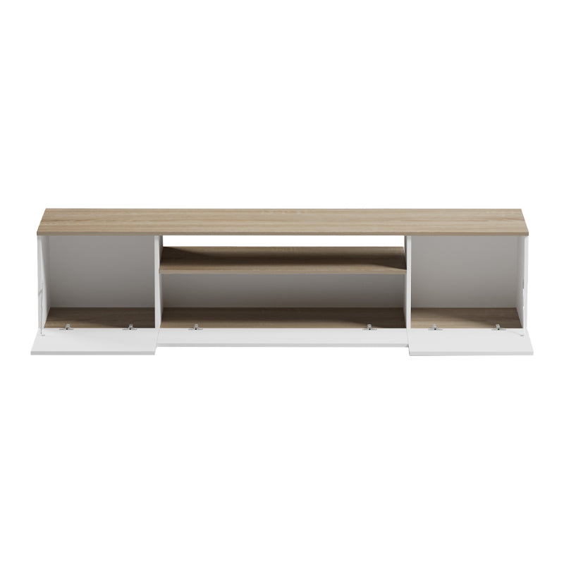 Έπιπλο τηλεόρασης Winey σε sonoma-λευκή απόχρωση 180x44.5x44.5εκ