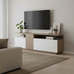 Έπιπλο τηλεόρασης Vendora σε sonoma-λευκή απόχρωση 150x29.5x46.3εκ