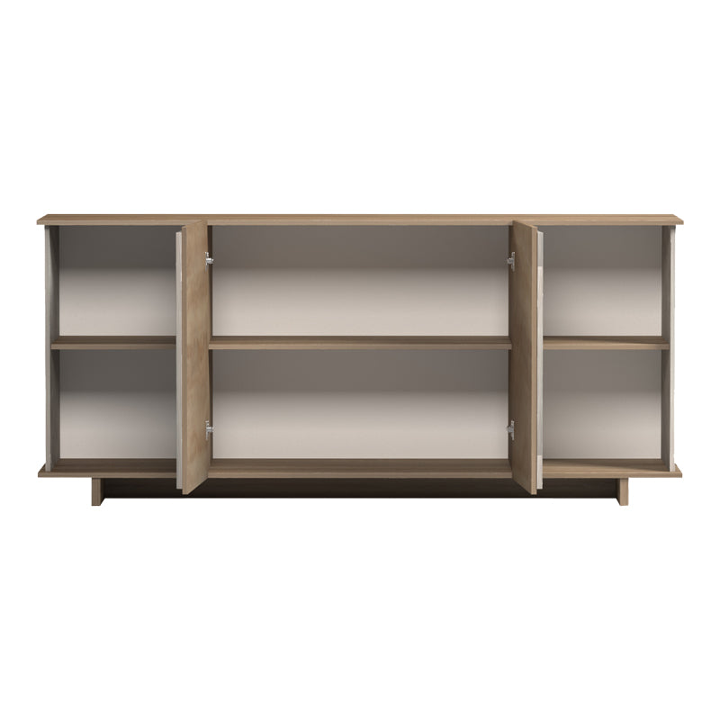 Μπουφές Zafore sonoma - γκρι μπεζ όψη μαρμάρου 180x45x80εκ