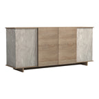 Μπουφές Zafore sonoma - γκρι μπεζ όψη μαρμάρου 180x45x80εκ