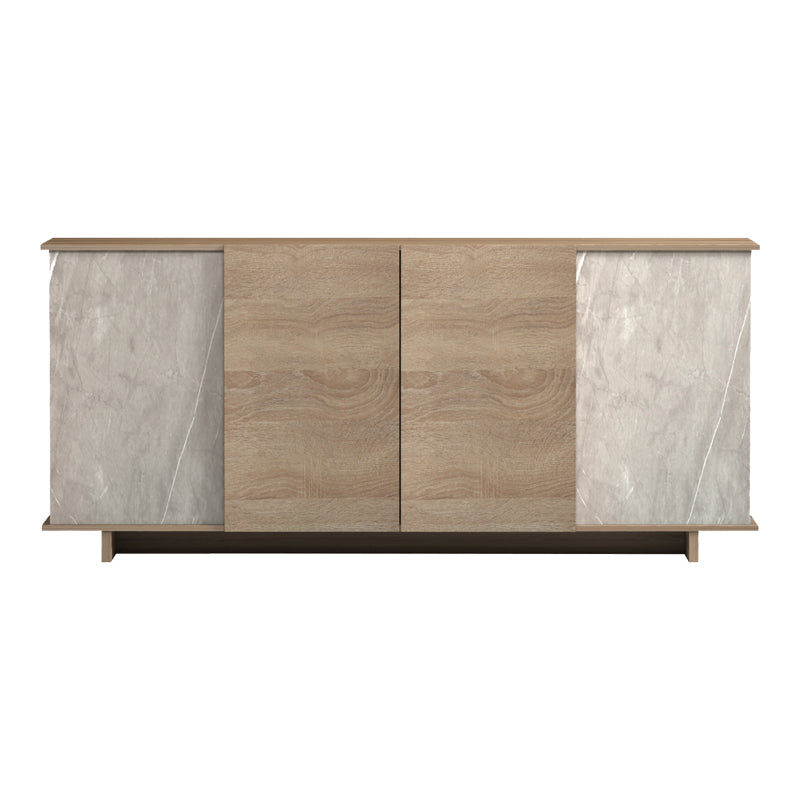 Μπουφές Zafore sonoma - γκρι μπεζ όψη μαρμάρου 180x45x80εκ