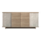 Μπουφές Zafore sonoma - γκρι μπεζ όψη μαρμάρου 180x45x80εκ