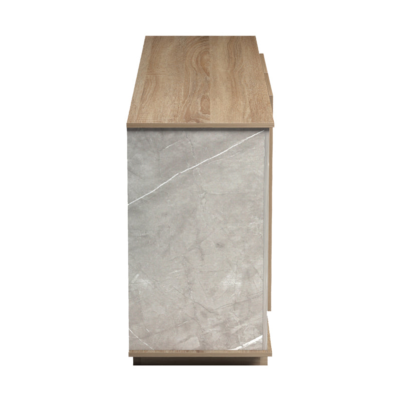 Μπουφές Zafore sonoma - γκρι μπεζ όψη μαρμάρου 180x45x80εκ