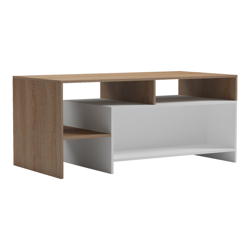 Τραπέζι σαλονιού Consa sonoma - λευκό 120x60x53.6εκ