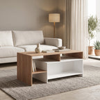Τραπέζι σαλονιού Consa sonoma - λευκό 120x60x53.6εκ