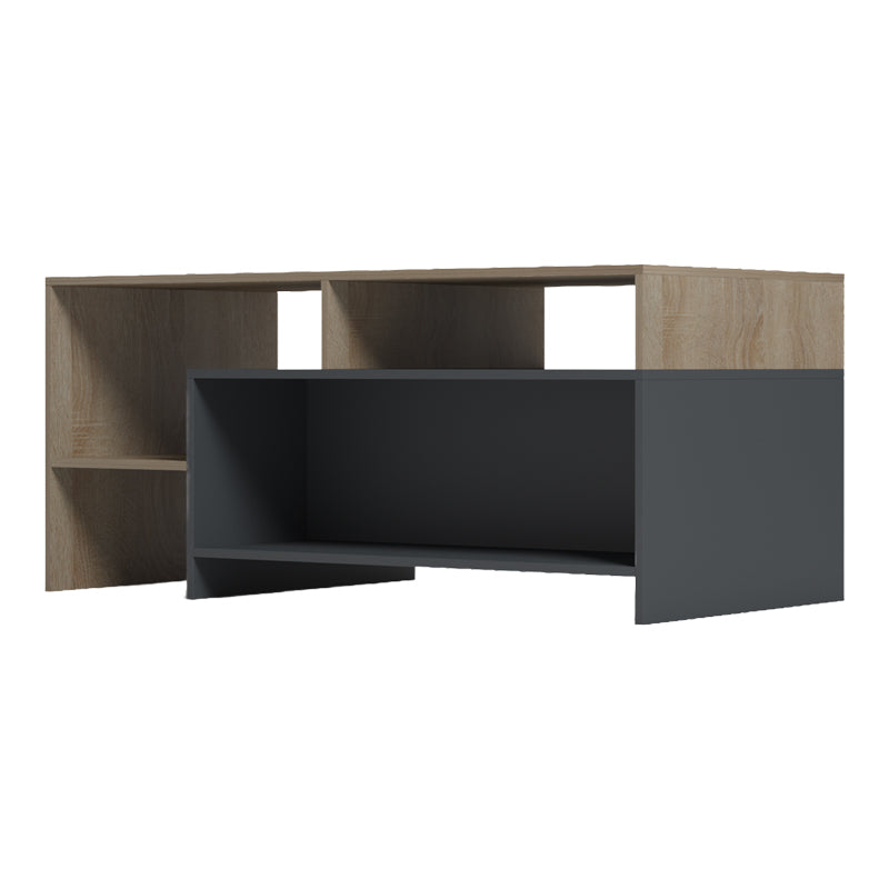 Τραπέζι σαλονιού Consa sonoma - ανθρακί 120x60x53.6εκ