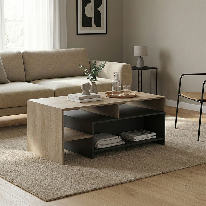 Τραπέζι σαλονιού Consa sonoma - ανθρακί 120x60x53.6εκ