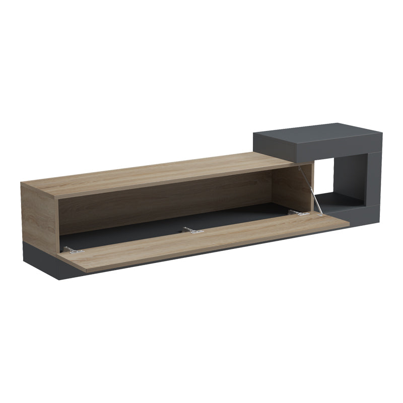Έπιπλο τηλεόρασης επιτοίχιο Flato sonoma-ανθρακί 150x29.5x38.5εκ