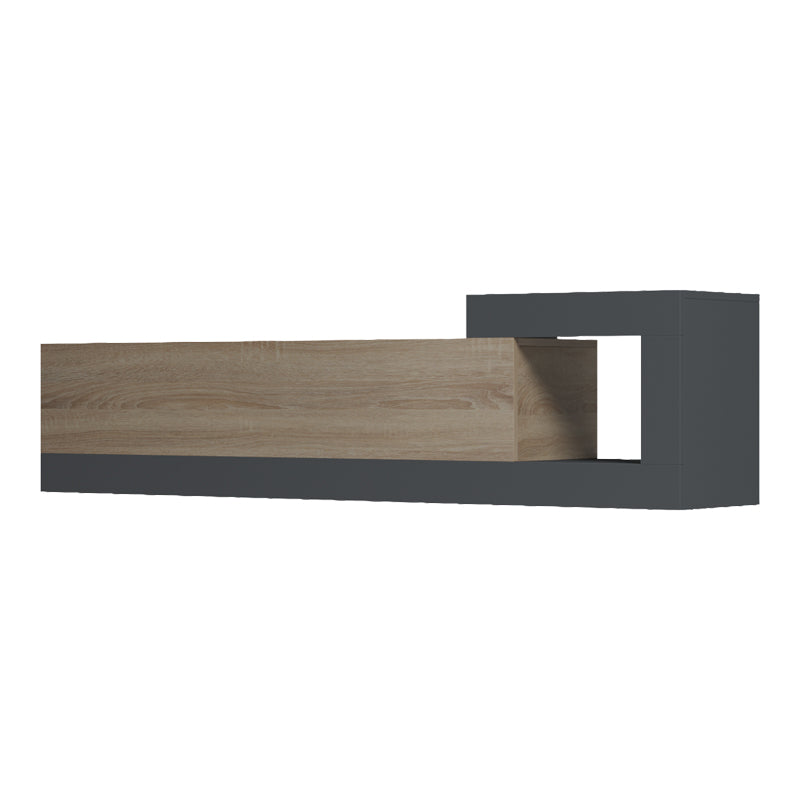 Έπιπλο τηλεόρασης επιτοίχιο Flato sonoma-ανθρακί 150x29.5x38.5εκ