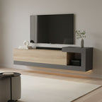 Έπιπλο τηλεόρασης επιτοίχιο Flato sonoma-ανθρακί 150x29.5x38.5εκ
