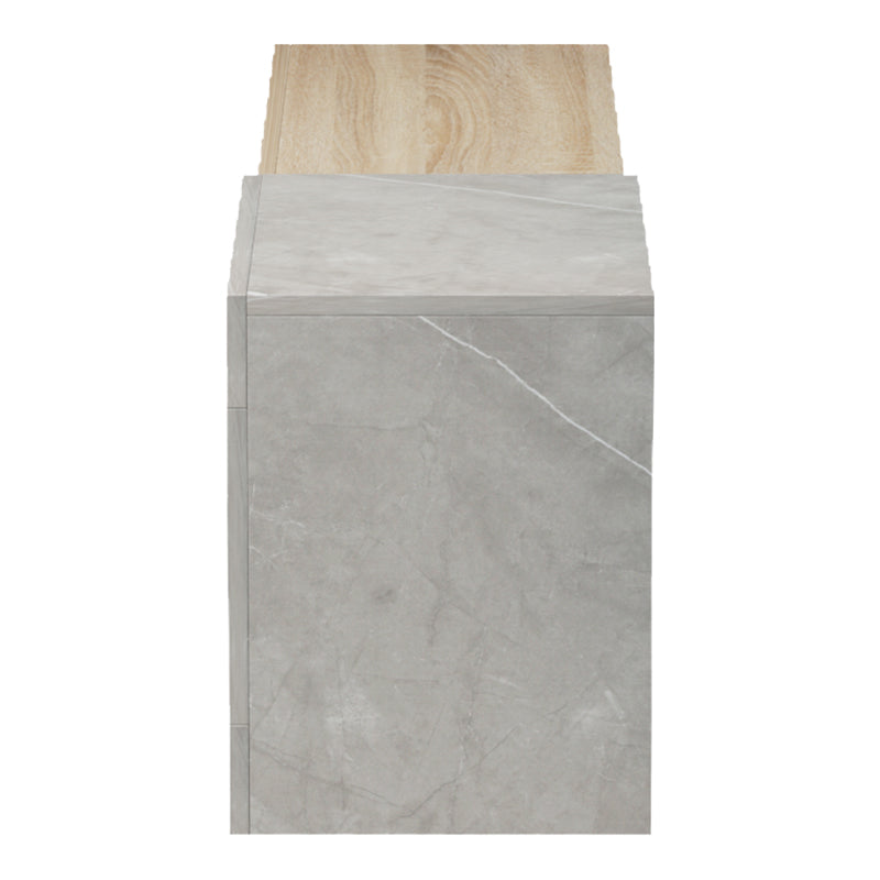Έπιπλο τηλεόρασης επιτοίχιο Flato sonoma-γκρι μπεζ όψη μαρμάρου 150x29.5x38.5εκ