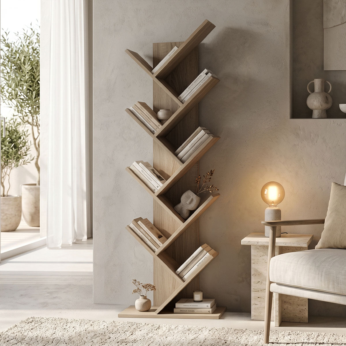 Βιβλιοθήκη Fyllo sonoma 50x25x141.5εκ