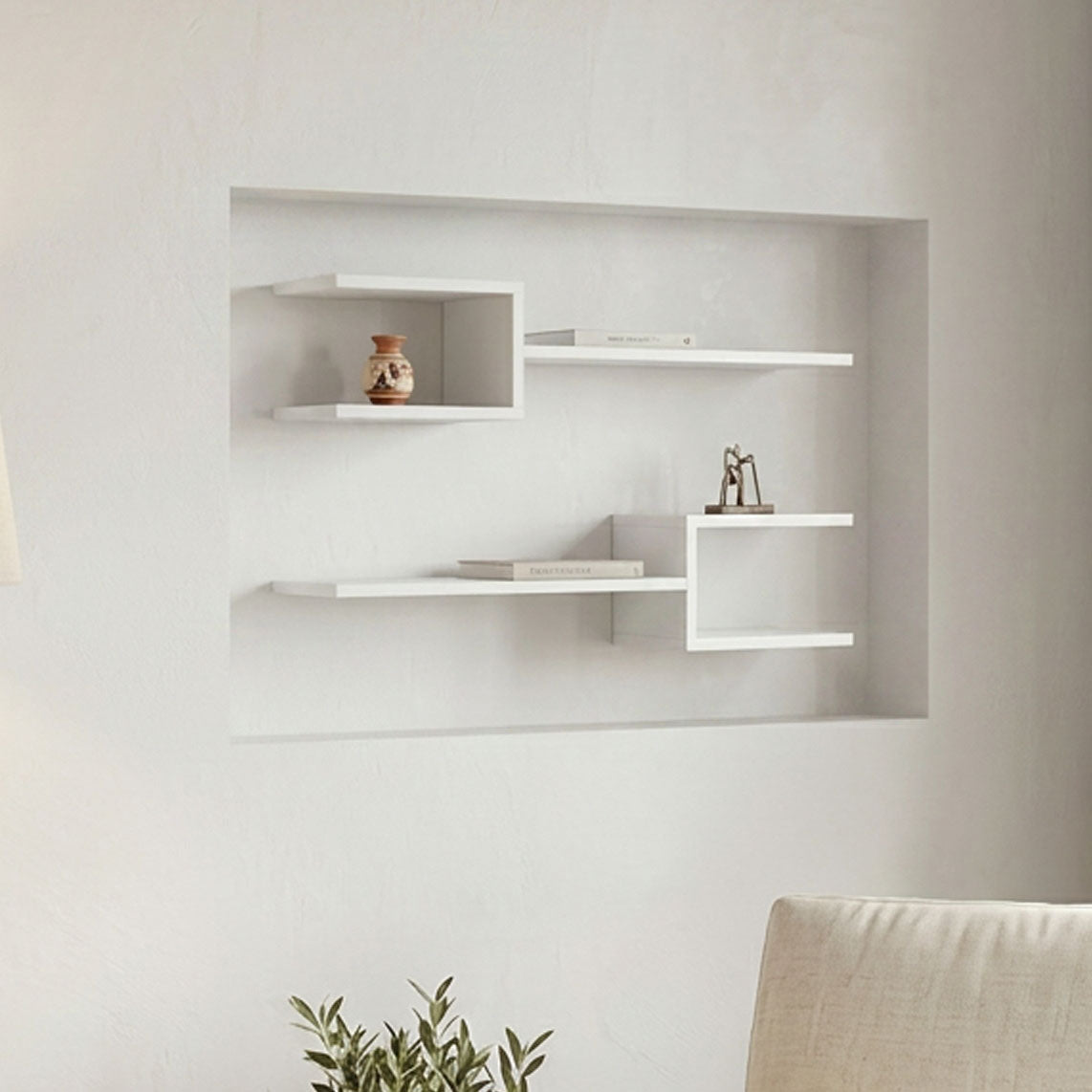 Ραφιέρα τοίχου Galler λευκό 79x19.5x18εκ
