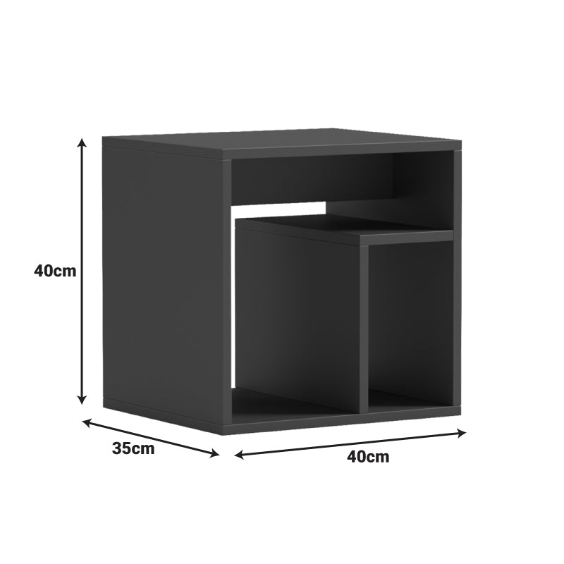 Βοηθητικό τραπέζι Doublo ανθρακί 40x35x40εκ