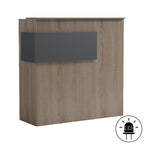Γραφείο reception Optima με led sonoma-ανθρακί 110x40x110εκ