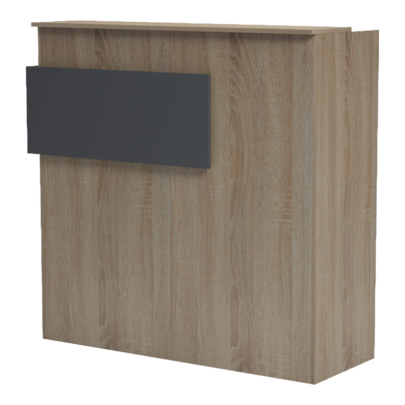 Γραφείο reception Optima με led sonoma-ανθρακί 110x40x110εκ