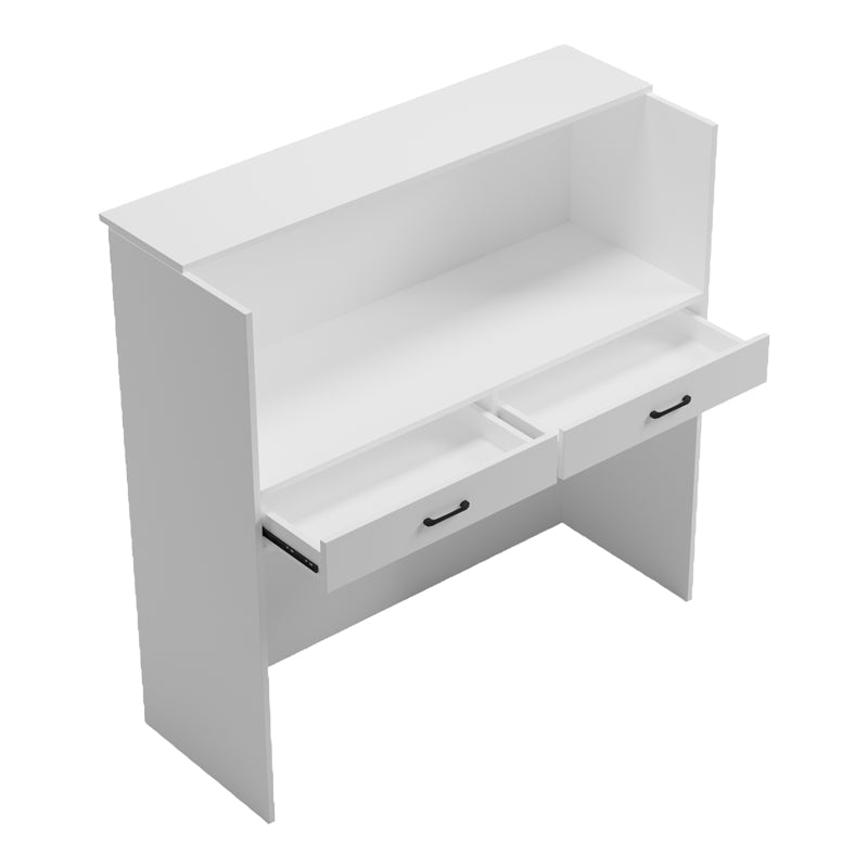 Γραφείο reception Optima με led λευκό-sonoma 110x40x110εκ