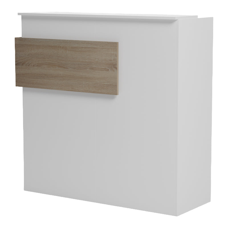 Γραφείο reception Optima με led λευκό-sonoma 110x40x110εκ