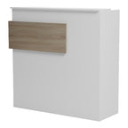 Γραφείο reception Optima με led λευκό-sonoma 110x40x110εκ