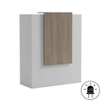 Γραφείο reception Zowel με led λευκό - sonoma 90x40x110εκ