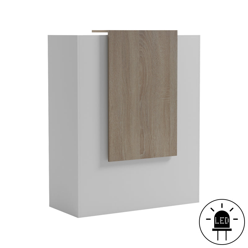 Γραφείο reception Zowel με led λευκό - sonoma 90x40x110εκ