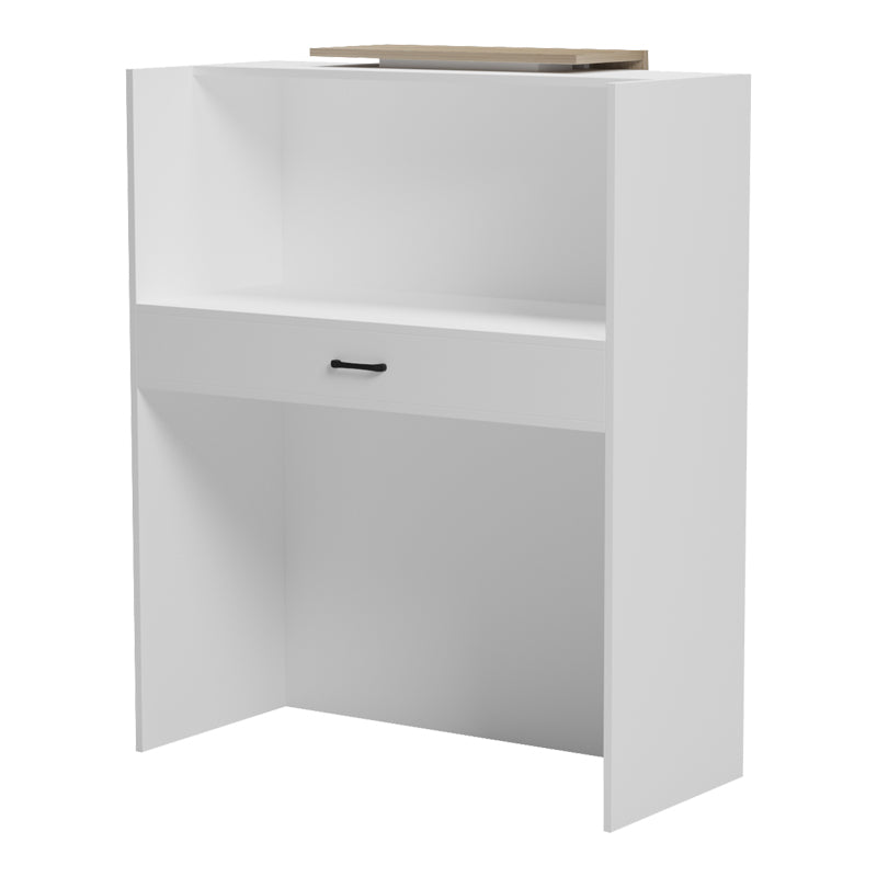 Γραφείο reception Zowel με led λευκό - sonoma 90x40x110εκ