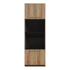 Ντουλάπα κουζίνας Rowan σε ανθρακί-oak απόχρωση 60x42x182εκ