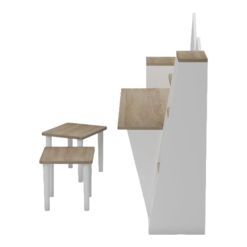 Παιδικό γραφείο με σκαμπο Dualto sonoma-λευκό 180x30x93.6εκ