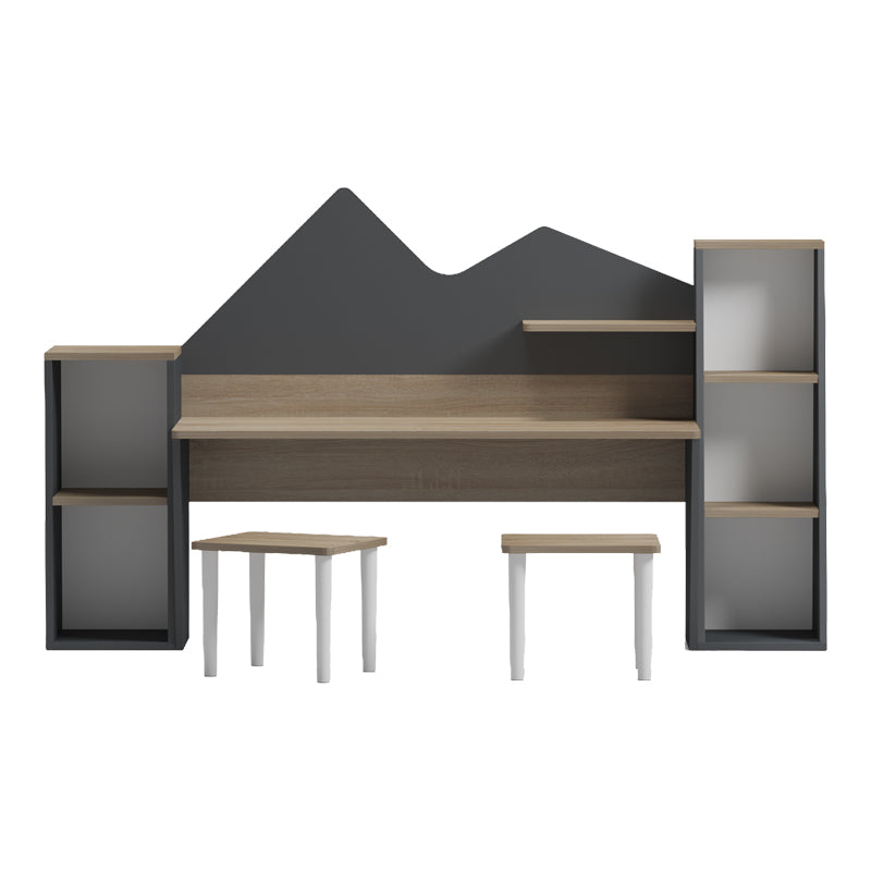 Παιδικό γραφείο με σκαμπο Dualto sonoma-ανθρακί 180x30x93.6εκ