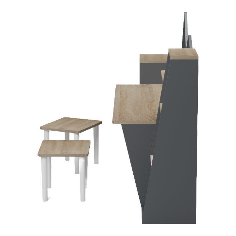Παιδικό γραφείο με σκαμπο Dualto sonoma-ανθρακί 180x30x93.6εκ