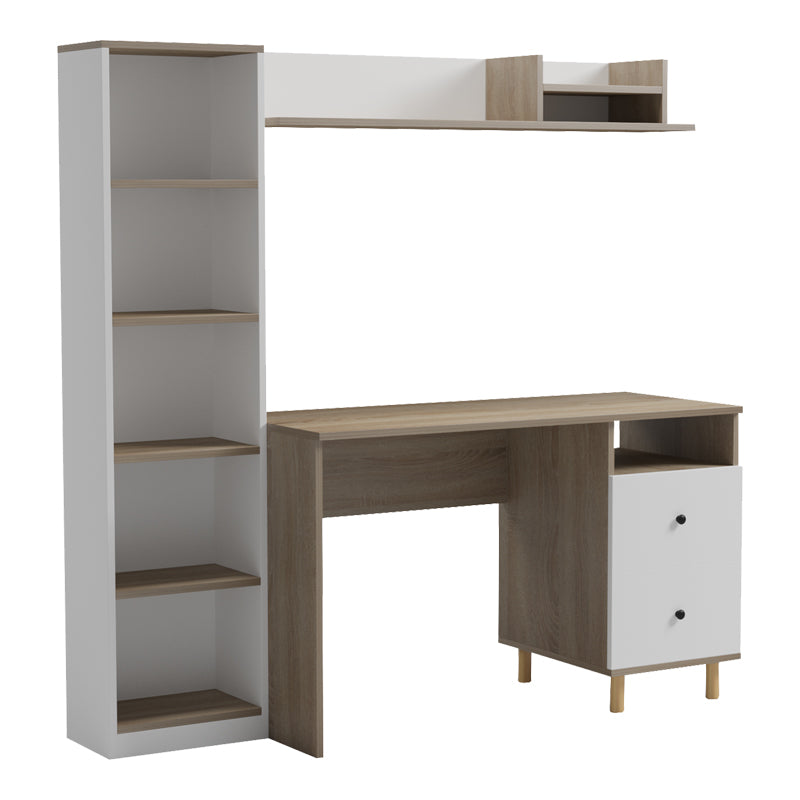 Σύνθεση γραφείου Kontor sonoma-λευκό 160x50x158,2εκ