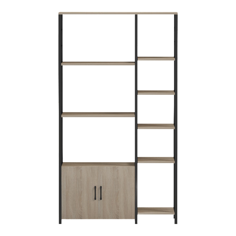 Επιδαπέδια ραφιέρα Ranea sonoma-μαύρο 85x32x150εκ