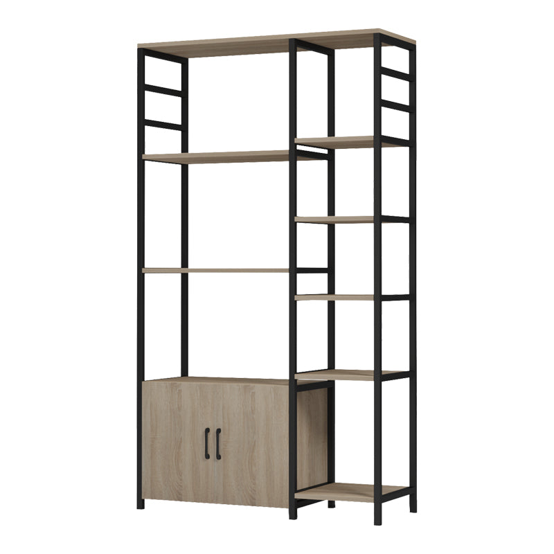 Επιδαπέδια ραφιέρα Ranea sonoma-μαύρο 85x32x150εκ