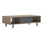 Τραπέζι σαλονιού Elonza sonoma-ανθρακί 120x60x36εκ