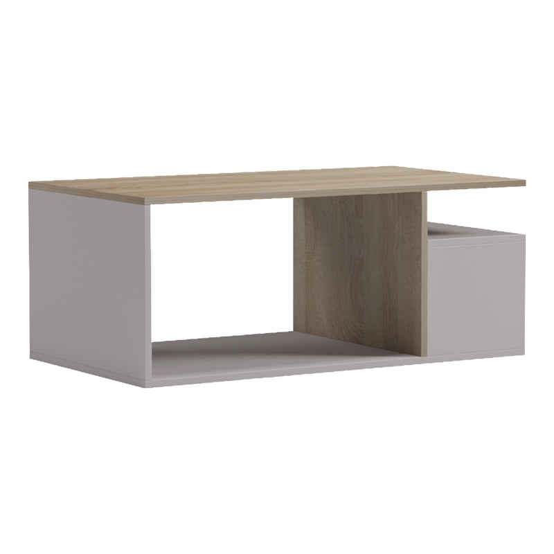 Τραπέζι σαλονιού Wendo taupe-sonoma 91x37x50εκ