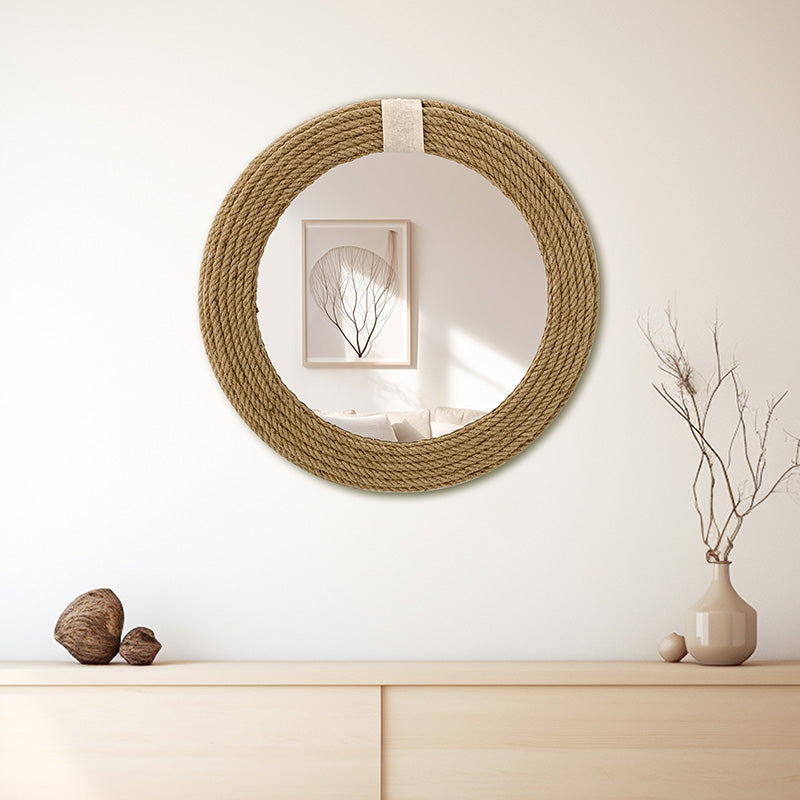 Καθρέπτης Rope φυσικό 60x2x60εκ