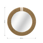 Καθρέπτης Rope φυσικό 60x2x60εκ