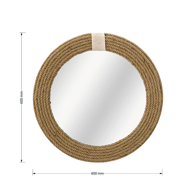 Καθρέπτης Rope φυσικό 60x2x60εκ