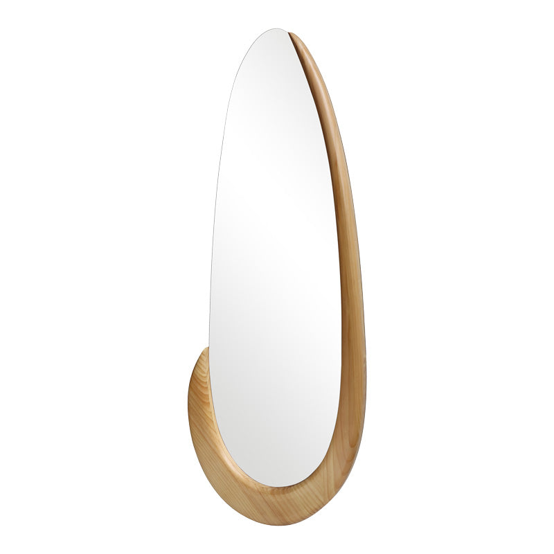 Καθρέπτης οβάλ Marly mdf σε φυσική απόχρωση 50.5x4x127εκ